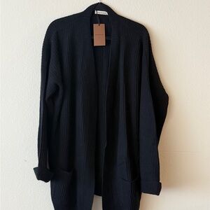 Gentle Herd Soft 100% Cashmere Black Cardigan